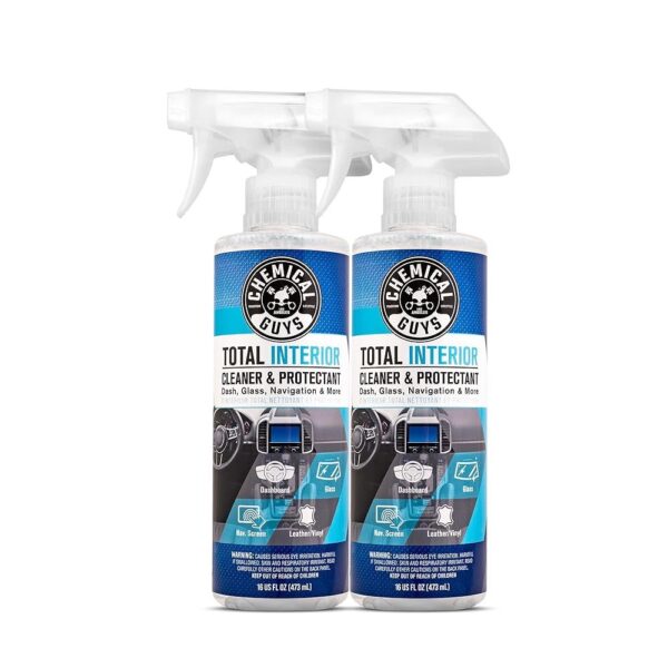 Chemical Guys Total Interior Cleaner & Protectant – Chemical Guys Interior Cleaner, Cleans & Protects Leather, Vinyl, Plastic, Rubber, Glass with a Streak-Free Finish — 16 Fl Oz...